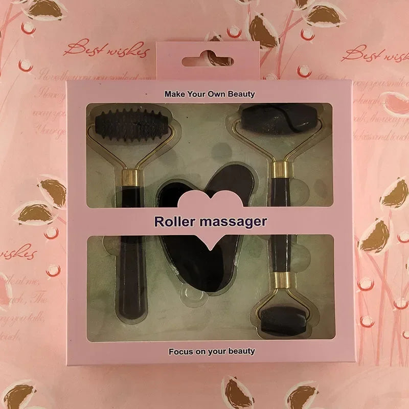 3pcs Set Resin Roller Massager for Face Body Gua Sha Face Care Beauty Health Massage Tool Roller Facial Massager Not Jade Stone